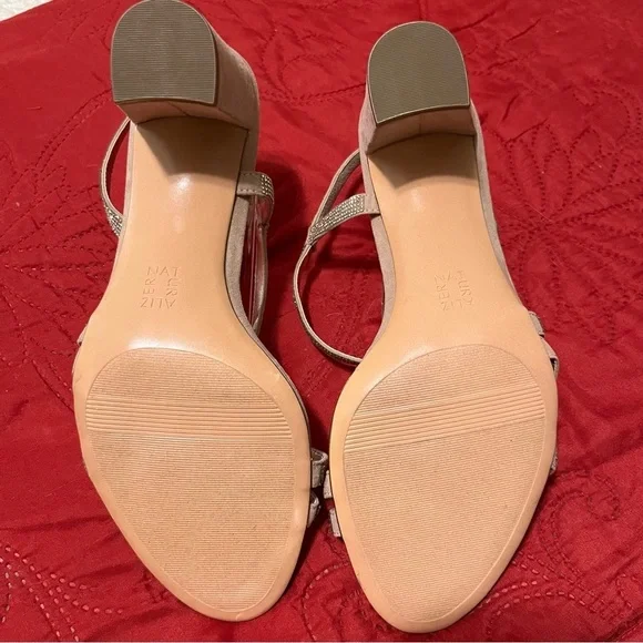 Naturalizer Women's Vanessa Dress Sandal Creme Brulee with Rhinestones - Picture 10 of 11